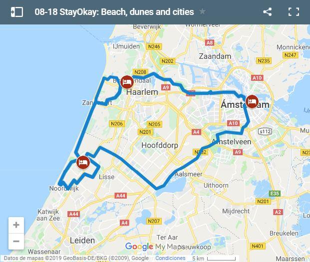 Map cycling routes with kids in Holland