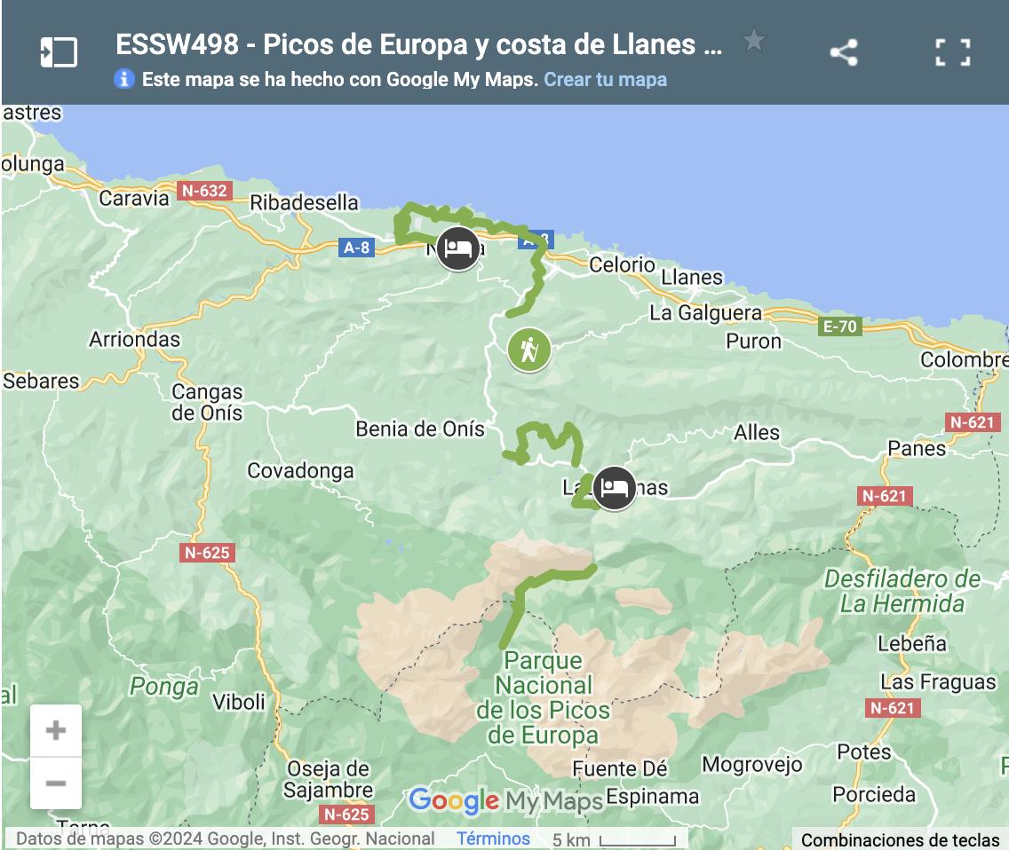 cabrales walking route map
