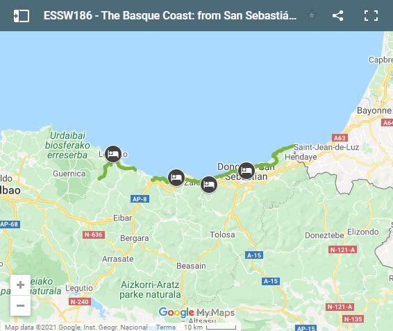 Basque Country hike map