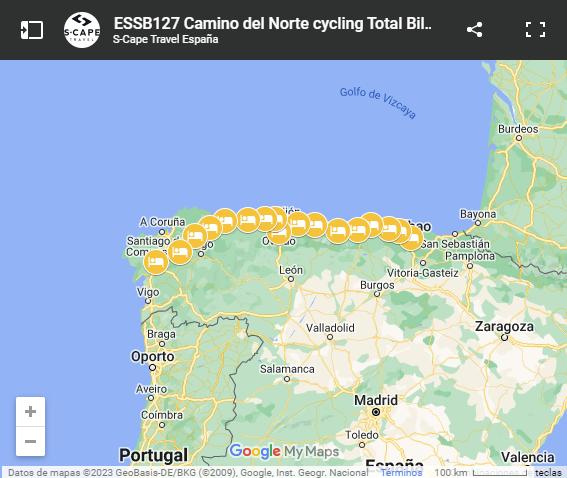 Camino del Norte map