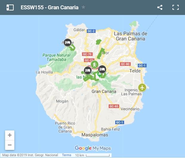 Map walking routes Gran Canaria