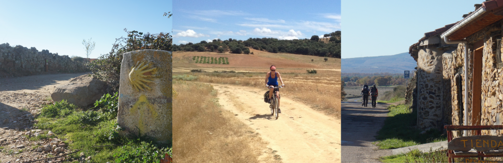 Landscapes during Camino Francés cycling